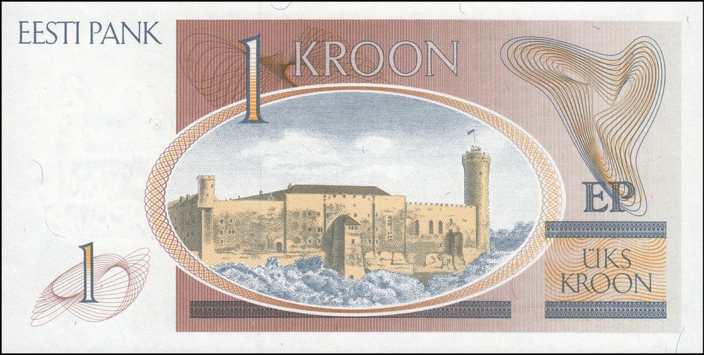 (1992) Банкнота Эстония 1992 год 1 крона &quot;Кристьян Рауд&quot;   XF
